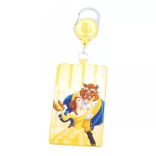 Disney Cordón Lanyard Retráctil De La Bella Y La Bestia 