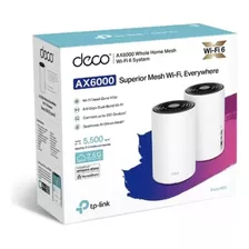 Sistema Wifi Mesh Tp Link Deco X80 Ax6000 Wifi 6 Dual Band Color Blanco