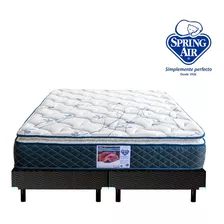 Colchón King Size Spring Air Carmín + Box Sp Color Blanco