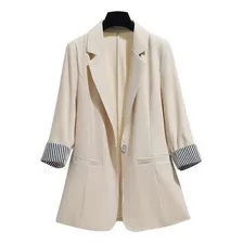 Blazer Mujer Elegantes Manga Larga Chamarra