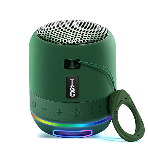 Mini Bocinas Bluetooth Recargables Inalámbrica Impermeable Verde Noche Oscuro Moreka Tg294 Ranura Para Tarjeta Tf, Fm Y Micrófono Incorporados