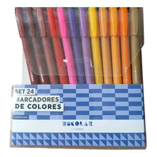 Set De 24 Marcadores De Colores Casaideas