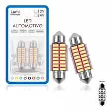 Kit 4 Lampada Torpedo Led Smd 4014 12v 31 36 39 41 Mm 6000k