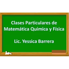 Clases Particulares Online De Matemática Química Y Física