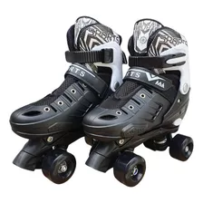 Patins Sports Quad 4 Rodas Black Radical 28-40 60kg Conforto