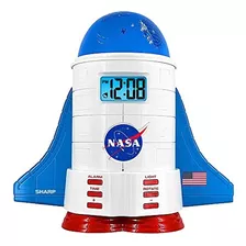 Sharp Nasa Space Shuttle Reloj Despertador Con Luz Nocturna 