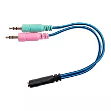 Cable Splitter Audio Mini Plug 3,5mm Microfono Auricular Pc