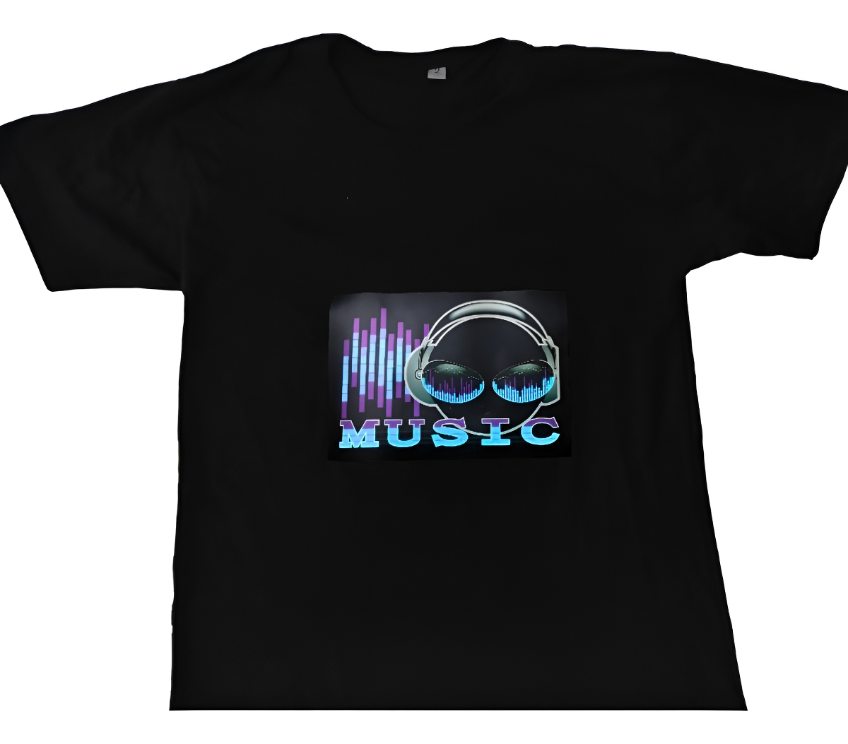 Remera Audioritmica Led Prenda Cotillon Luminosa Pilas Incl.