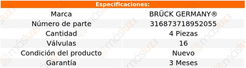 Jgo 4 Inyectores Combustible Platina L4 1.6l 02/10 Bruck Foto 2