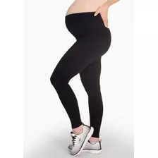 Legging Rolamoça Gestante Supplex Cós Alto - 06346 Preta 