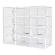 Cajas Organizador Multiuso Zapatos Rigido Pack X 12 Unidades