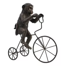 Escultura Mono En Bicicleta