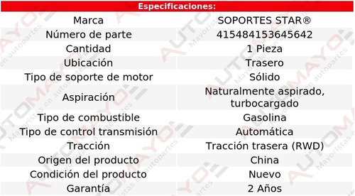 Soporte Tacn De Motor Tras 940 4 Cil 2.3l Turbo 91-95 Foto 2