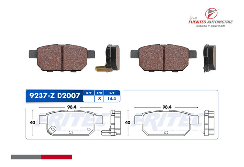 Jgo Pastilla Freno Tras Para Suzuki Baleno 2021 2022 Ceramic Foto 4