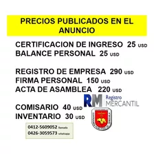 Contador Publico,certificación Ingreso,constitución Empresas