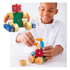 Click Formas Newart Brinquedo De Montar Montessori Educativo