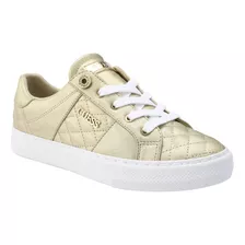 Tenis Mujer Gbg Guess Loven Sneakers Casuales Fashion Dorado