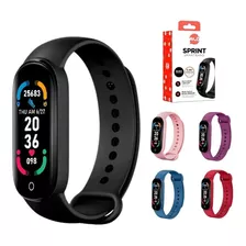 Reloj Smartband App Arterial Cardíaca Notificaciones Negro