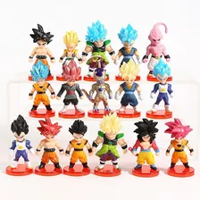 Dragon Ball Z Kit 16 Miniaturas Dragonball Boneco Goku Broly