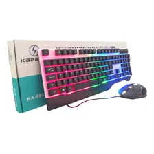 Kit Teclado E Mouse Gamer Rgb Com Fio Usb Kapbom Ka-688