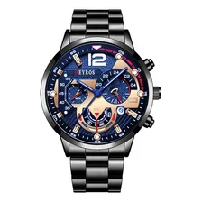 4 Reloj Hombre Automático Movimiento Cuarzo Regalo Mayoreo