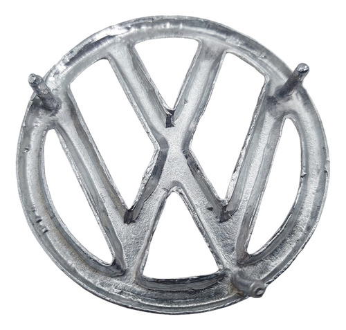 Emblema Vw Metal Cromo Para Cofre De Vocho Clasico Foto 3