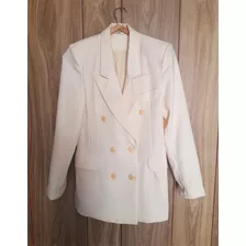 Blazer De Dama Tipo Crudo Con Hombreras