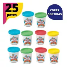 Massinha De Modelar-kit 25 Potes Potinho- 50g-cores Sortidas