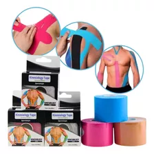 Kit 3x Fitas Adesiva Kinesio Fisioterapia Muscular Elástica 