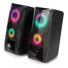 Parlantes Xtech Xts 130 2.0 Stereo Multimedia Led 4w Acuario