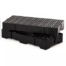 Kit 10 Estrado Pallet Plástico 82 Cm Com Encaixe - Preto