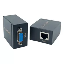 Adaptador Extensor Vga Rj45 Vídeo Via Cabo De Rede 60 Metros