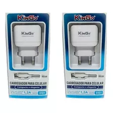 Kit 2 Carreg. Micro-usb V8 Kingo 1.2a 5v P/ Galaxy J2 Core