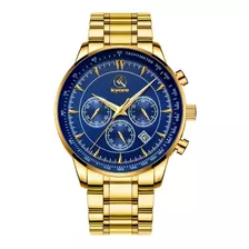 Relogio Dourado 2351 Kyore Masculino Barato Original Luxo