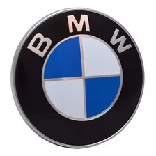 Emblema Bmw Cofre 82mm Con Par De Gomas De Sujeción