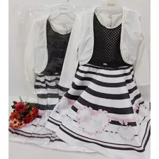 Kit Luxo Vestido + Bolero Paraiso Menina 1 2 3 4 Festa 10419