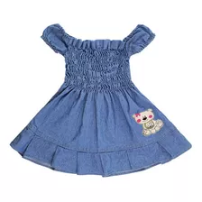 Kit 10 Vestido Infantil Jeans Menina Rodado Ciganinha