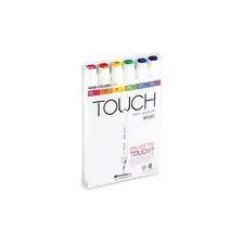 Marcadores Touch Twin Brush Marker Main Colors X 6 1200613