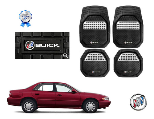 Tapetes 3d Logo Buick + Cubre Volante Century 1995 A 2005 Foto 2