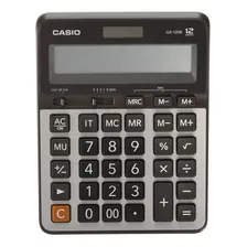 Calculadora Casio Gigante Gx-120b-w-dc Relojesymas Color Negro