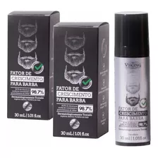 2 Fator De Crescimento Tônico P/ Barba E Cabelo Falhas 30ml