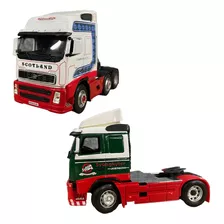 Set De 2 Camiones Scania Tracto Cararama Escala 1:50 