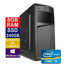 Pc Cpu Nova Intel Core I5 8 Gb Ssd 240gb+kit S/fio+ Caixinha