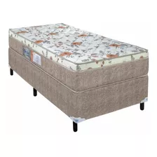 Cama Box Solteiro Colchão Espuma D45 Ortopédico 88x188x65cm