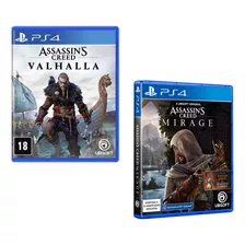  Assassin's Creed Mirage + Valhalla Midia Fisica Ps4 Lacrad