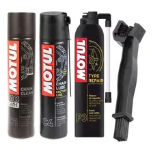 Kit Cadena Motul C1 + Motul C4 + Cepillo Cadenas + Motul P3