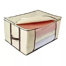 Caja Organizadora Guarda Mantas Ropa Con Cierre 45x30x20 Cm
