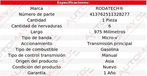 1-banda Accesorios Micro-v Veracruz 3.8l V6 07-12 Foto 2