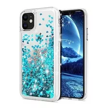 Funda Para iPhone 11 Glitter Azul Worlmom