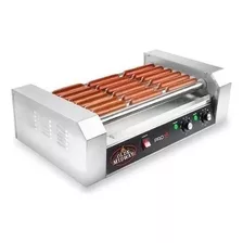 Maquina Asador Perros Calientes 18 Salchichas 900-watt Color Plateado 900w